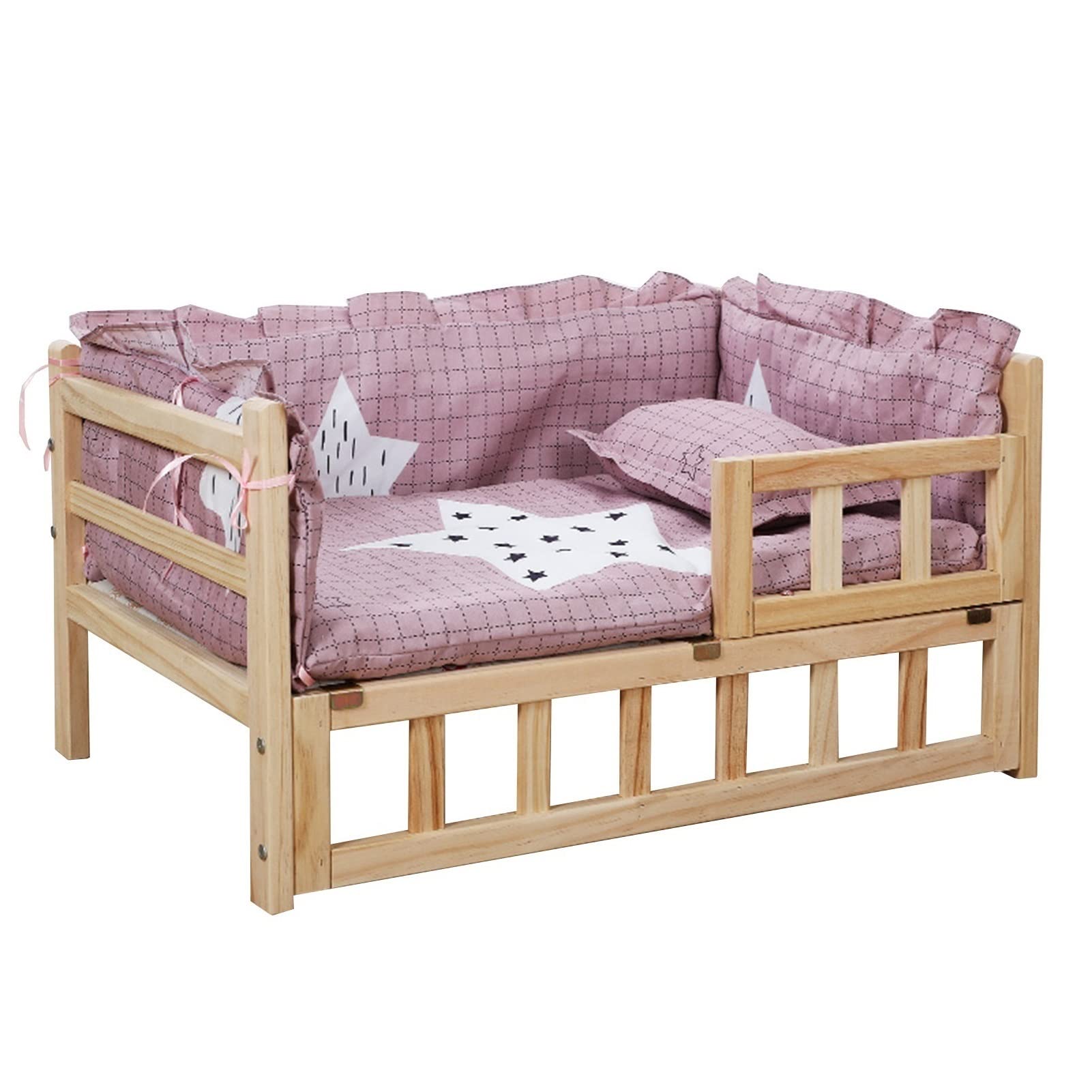 Amazon.co.jp: ペットベッド 大きな木製の飼いならされたペットの